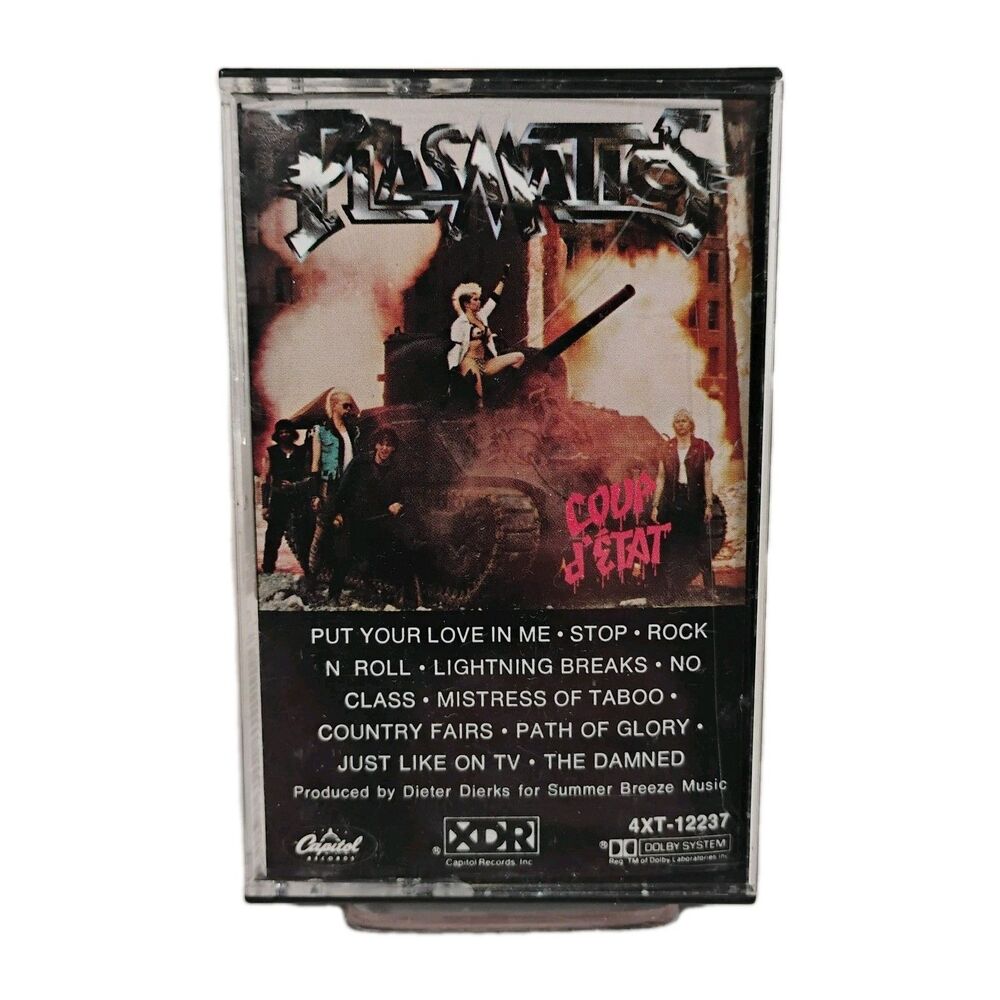 Vintage Plasmatics Coup d'etat 1982 Cassette Tape Original Capitol 4XT-12237